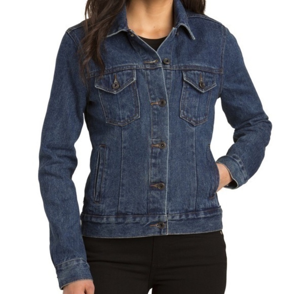 Port Authority Womens Denim Button Down Jacket S